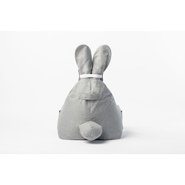 Fotoliu sac pentru copii The Brooklyn Kids Funny Bunny, gri deschis-image-3