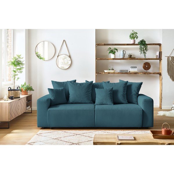 Canapea extensibilă din reiat Bobochic Paris Envy, albastru-image-1