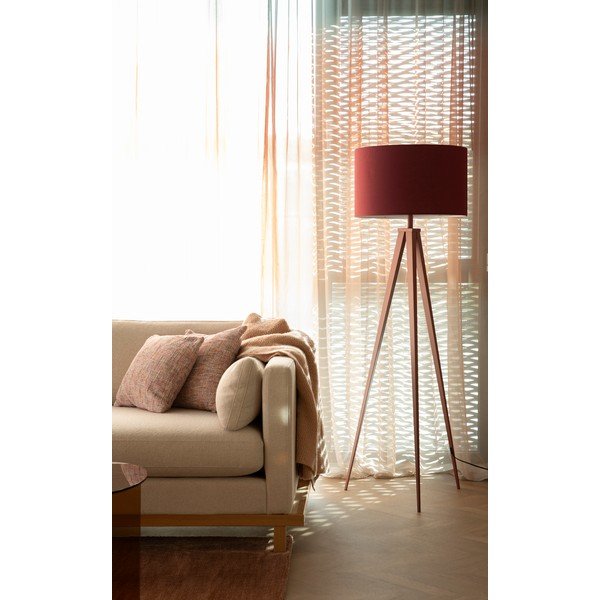Lampadar burgundy cu abajur textil (înălțime 157 cm) Tripod – Zuiver-image-1