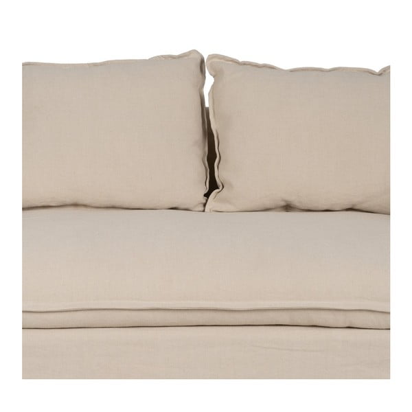 Canapea crem cu tapițerie din in 160 cm – Ixia-image-4