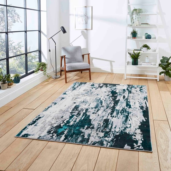 Covor Think Rugs Apollo, 120 x 170 cm, gri-verde-image-1
