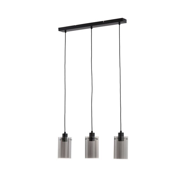 Lustră neagră cu abajur din sticlă 65x12 cm Vancouver – Light & Living-image-2