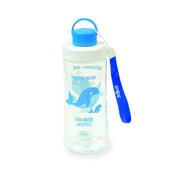 Sticlă de apă Snips Whale, 500 ml, albastru