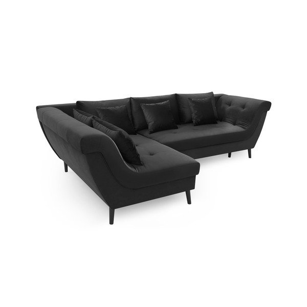 Canapea extensibilă Bobochic Paris Real, pe partea stângă, gri închis-image-4