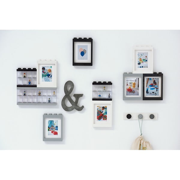 Cutie pentru 8 minifigurine LEGO®, alb - negru-image-1