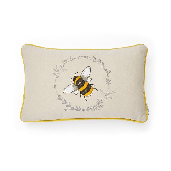 Pernă decorativă din bumbac Cooksmart ® Bumble Bees, 30 x 50 cm, galben