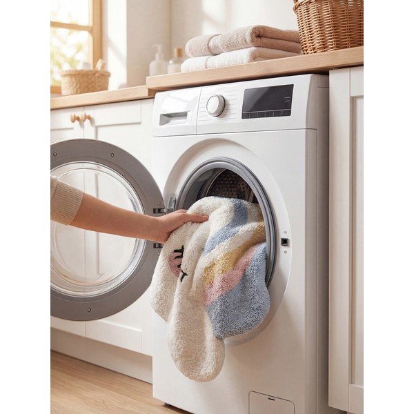 Covor pentru copii crem lavabil/țesut manual din bumbac 140x200 cm Snuggle Nappi – Hanse Home-image-3