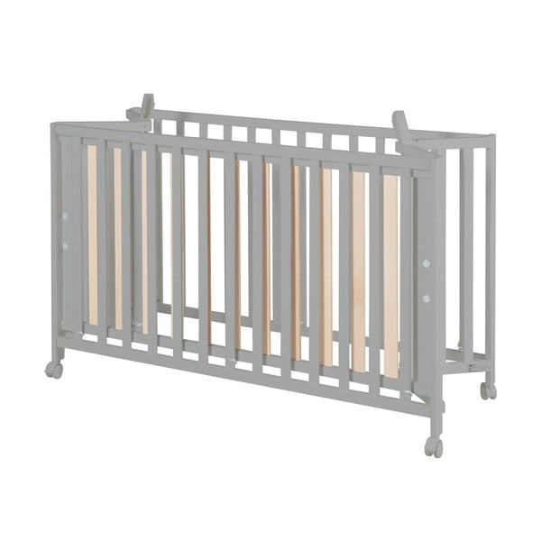 Pătuț pliabil gri cu roți 60x120 cm Fold up – Roba-image-2