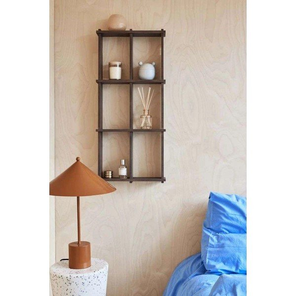 Raft în culoare naturală închisă etajat din lemn de frasin 42,5 cm Grid – OYOY Living Design-image-1