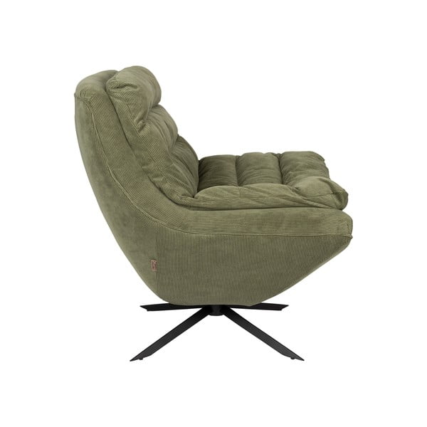 Fotoliu verde cu tapițerie din catifea Vince – Dutchbone-image-3