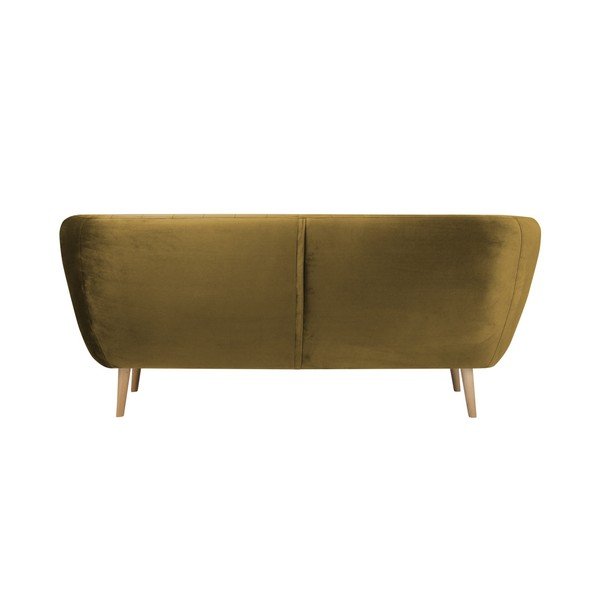 Canapea cu 3 locuri Mazzini Sofas BENITO, galben muștar-image-4