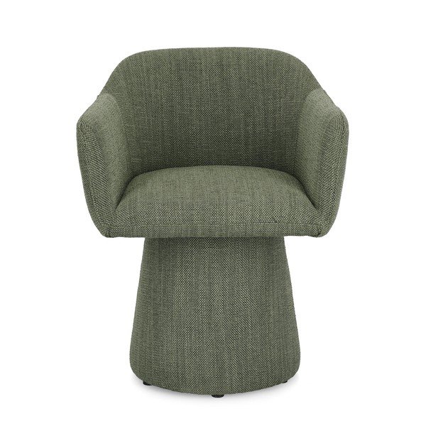 Scaun de living verde cu cotiere/rotativ tapițat Lottie – Bizzotto-image-3