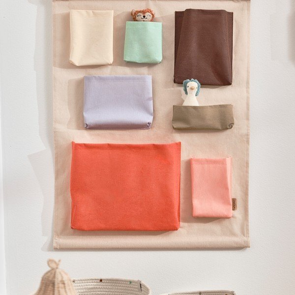 Organizator suspendat bej din material textil 60x2x80 cm Saga – OYOY Mini-image-1