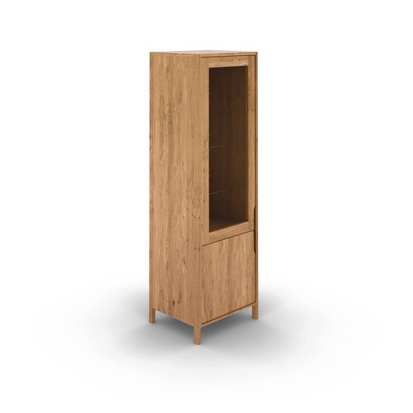 Vitrină în culoare naturală din lemn   de stejar 59x188 cm Twig – The Beds-image-2