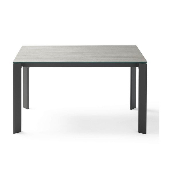 Masă extensibilă sømcasa Lisa Blaze, lungime 140/200 cm, gri - maro-image-1