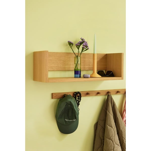 Cuier de perete în culoare naturală cu aspect de lemn de stejar 100 cm Cosplay – Hübsch-image-1