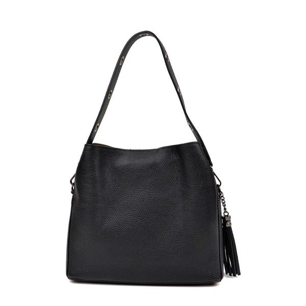 Geantă din piele Isabella Rhea Hilly, negru-image-3
