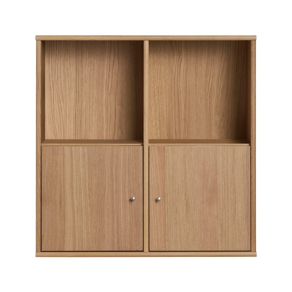 Bibliotecă în culoare naturală cu aspect de lemn de stejar suspendată 70x70 cm Mistral – Hammel Furniture