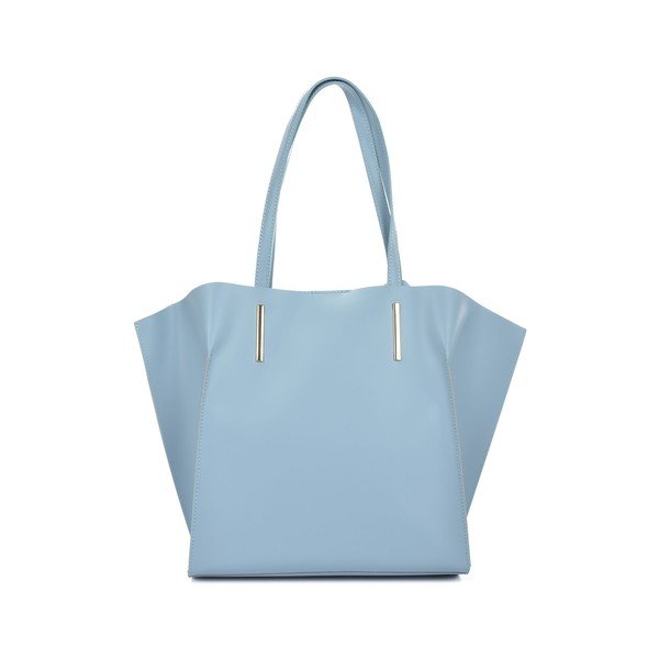 Geantă din piele Mangotti Bags Caritta, albastru deschis-image-3