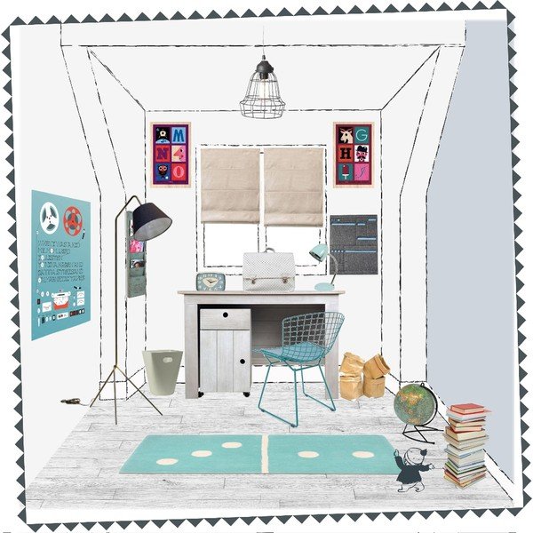 Covor pentru copii Nattiot Domino, 60 x 120 cm, albastru-image-3