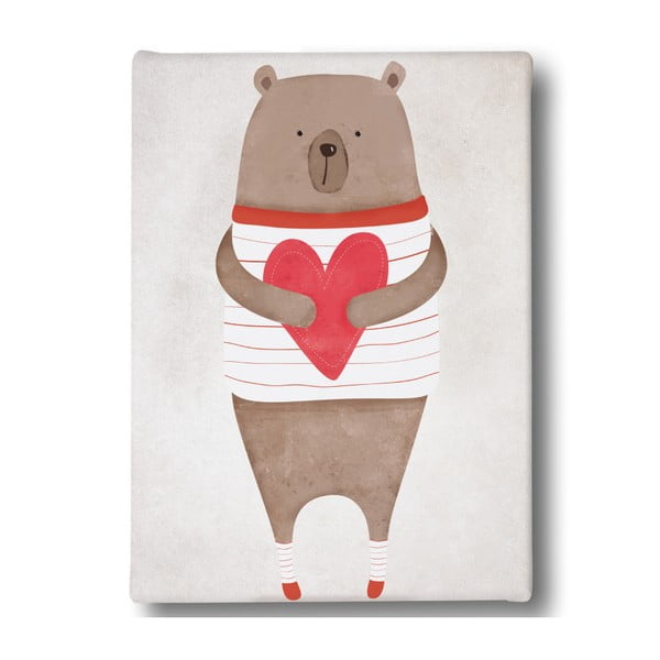 Tablou Butter Kings Bear with Red Heart