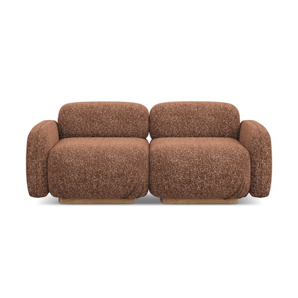 Canapea modulară portocalie/maro 190 cm Ailani – Makamii