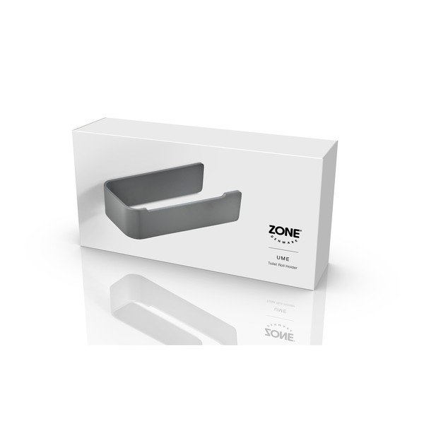Suport pentru hârtie igienică gri de montat pe perete din metal Ume – Zone-image-2