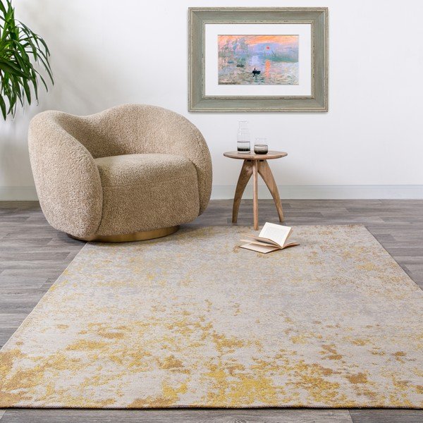 Covor de exterior galben ocru din fibre reciclate 200x290 cm Dara – Asiatic Carpets-image-1