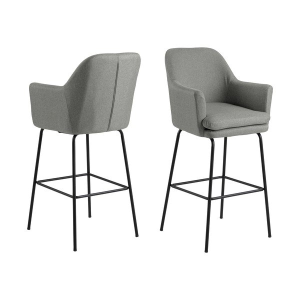 Scaun de bar Actona Chisa, gri-image-3