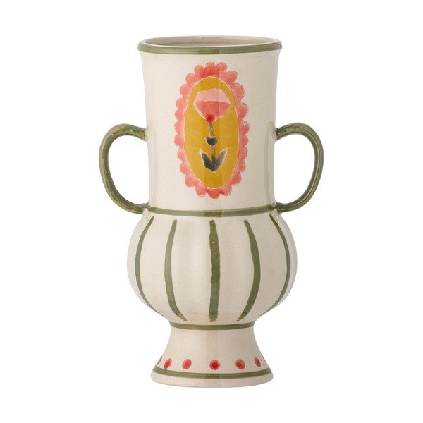 Vază bej din gresie pictată manual (înălțime 21 cm) Odina – Bloomingville