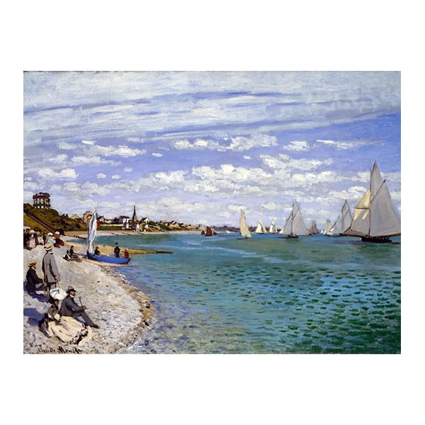 Tablou Claude Monet - Regatta at Sainte-Adresse, 40x30 cm