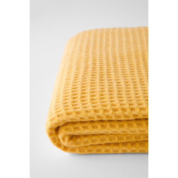Pled Euromat Waffel Yellow, 140 x 180 cm, galben-image-1