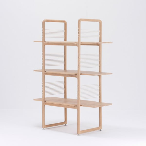 Bibliotecă din lemn masiv de stejar Gazzda Muse, înălțime 140 cm-image-2