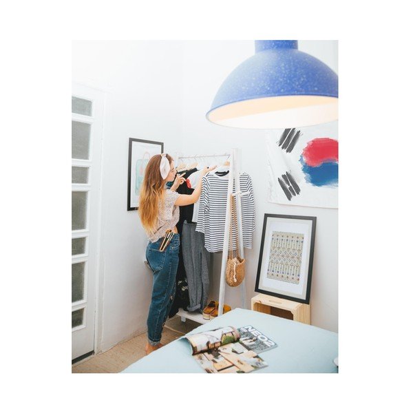 Suport umerașe Really Nice Things Rack, alb-image-1