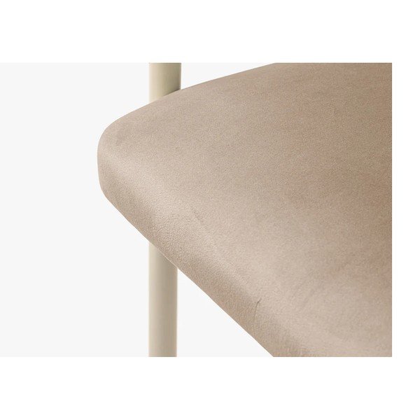 Scaun de living bej/crem cu cotiere tapițat Lea – Micadoni -image-3