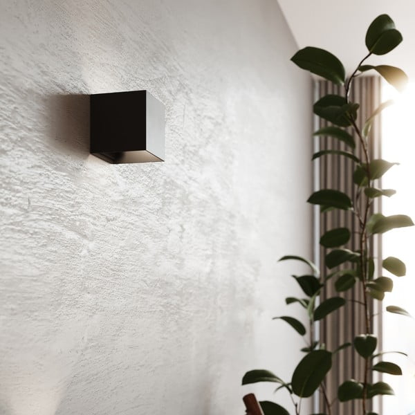 Aplică de perete neagră LED Pinio – Sollux-image-1
