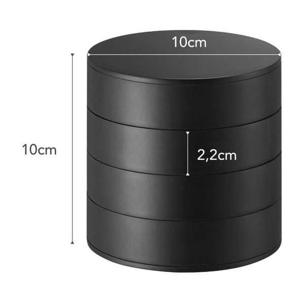 Cutie pentru depozitarea bijuteriilor YAMAZAKI Tower, negru-image-4