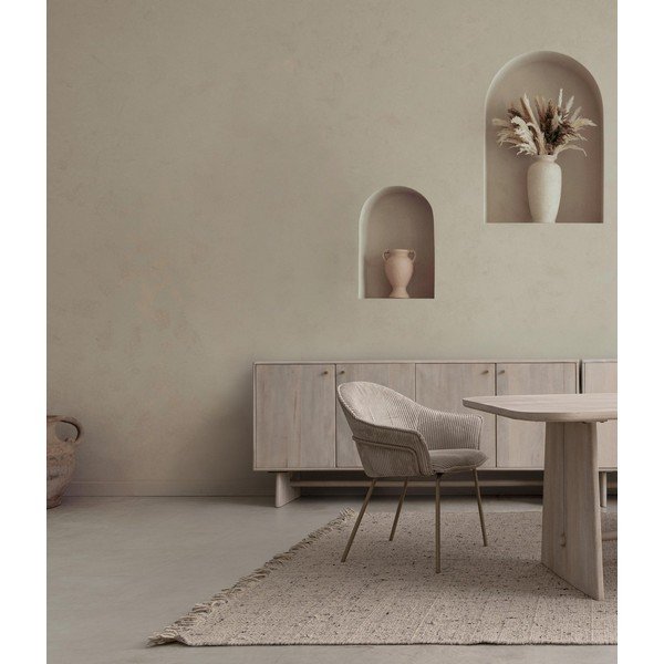 Scaun de living gri deschis cu cotiere tapițat Cassidy – Bizzotto-image-1