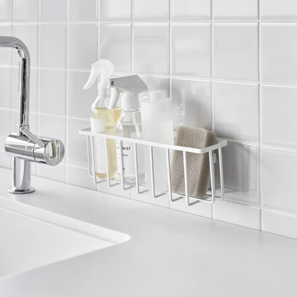 Suport pentru accesorii de spălat alb autoadeziv din metal Film Hook – YAMAZAKI-image-2