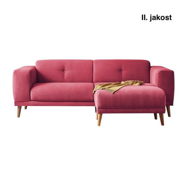 (calitate II) Canapea cu taburet Bobochic Paris Luna, roșu