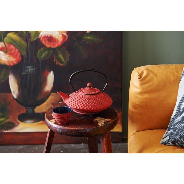 Ceainic din fontă cu infuzor Bredemeijer Xilin, 1,25 litri, roșu-image-1