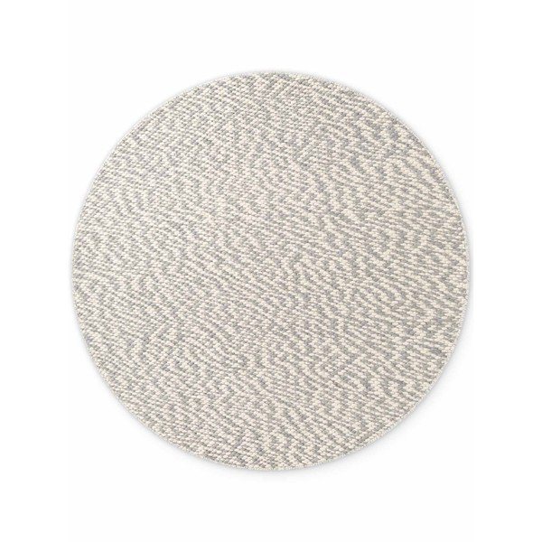 Covor gri deschis/crem țesut manual rotund din lână ø 160 cm Lyon Beans – Elle Decoration-image-4