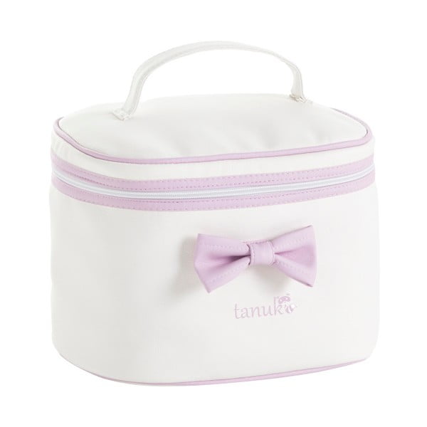 Geantă cosmetice Tanuki Toilet Bag, 30 x 20 cm, roz-alb