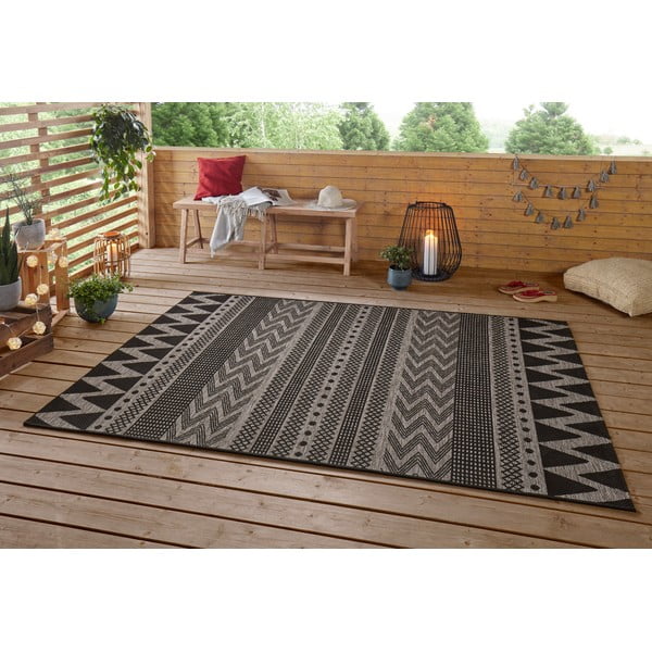 Covor de exterior NORTHRUGS Sidon, 70 x 140 cm, bej - negru-image-2