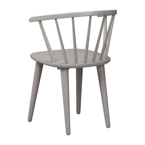 Scaun de dining din lemn de arbore de cauciuc Rowico Carmen, gri deschis-image-3