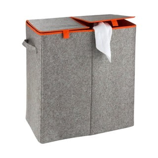 Coș de rufe Wenko Duo, 82 l, gri - portocaliu