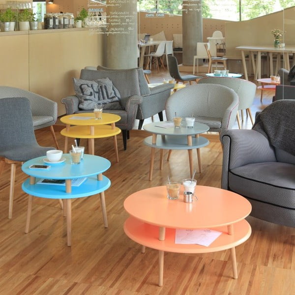 Măsuță de cafea Ragaba UFO Ø 57 cm, roz-image-1