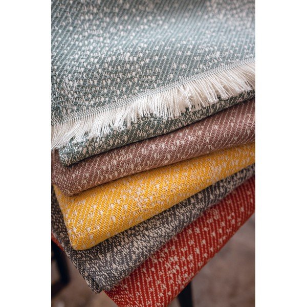 Pled din amestec de bumbac Euromant Dotty Diamond, 140 x 180 cm, roz-image-3