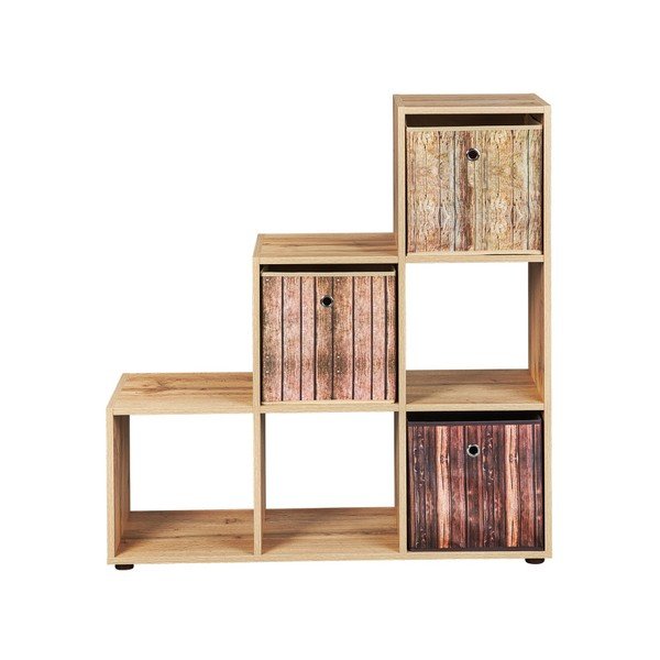 Bibliotecă Interlink Damian Wild Oak Trian, 105 x 109 cm-image-3