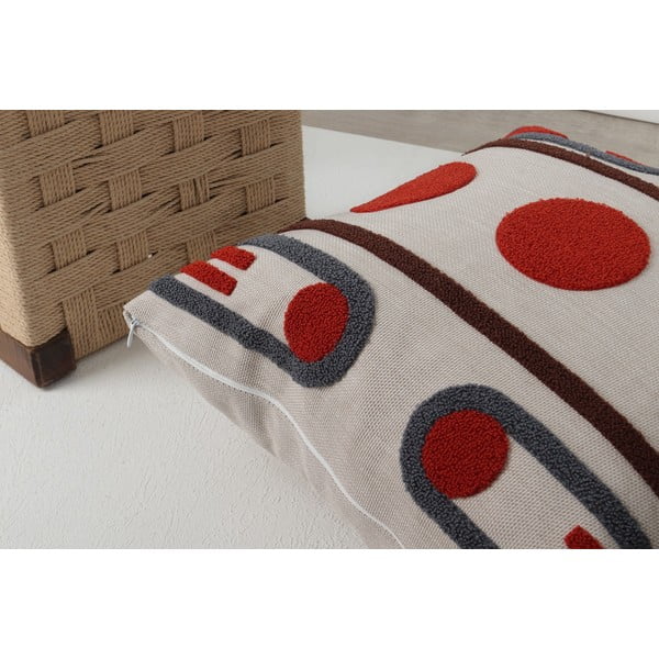 Față de pernă din in 43x43 cm Geometrik – Mioli Decor-image-4